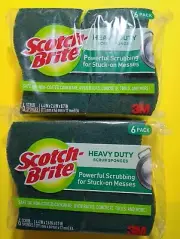 2x Scotch Brite 426 Heavy Duty Scrub Sponges. For stuck on messes, 6Pcs / Pack