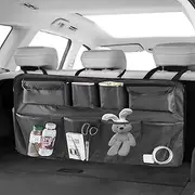Multi-Pocket Car Trunk Storage Bag High Capacity Car Seat Back Storage Hanging Bag Adjustable Oxford Car Organizer