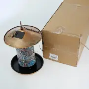 Solar Powered Birdfeeder Light Hanging LED Hollow Birdfeeder Light with qixsQ