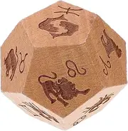 Kisangel Wooden Multi Sided Dice Divination Game Accessory for Tarot Role Playing Compact Lightweight Collectible Unique Present for Game Enthusiasts