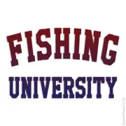 Fishing University, Vinyl Decal Sticker, 40 Patterns & 3 Sizes, #1734