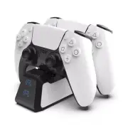 Dual Fast Charger Dock for PS5 Controller, USB-C Charging Station, 2-Hour Charge