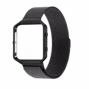 Replacement Large Size Metal Band Frame 220mm Wristband for Fitbit Blaze Watch BLACK COLOR