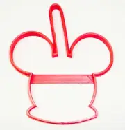 MICKEY MOUSE HEAD CARAMEL CANDY APPLE OUTLINE SNACK FOOD COOKIE CUTTER PR3304