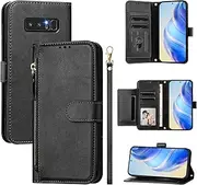 Compatible with Samsung Galaxy S10e 4G Case Cover,Compatible with Samsung Galaxy S10e 4G PU Leather Card Holder Wallet Flip Magnetic Closure Stand Black