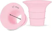 [Maymom] 17mm Flange Insert Pink Compatible with Elvie Single/Double Electric, Elvie Stride Cup (24mm), Compatible with Medela PersonalFit Flex Shield, Not Original Elvie Replacement Pump Parts