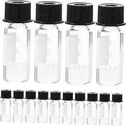 Alipis 100Pcs Glass Sampling Vials with Screw Caps Sealing for Hplc Applications Science Pharmacy Essential Oils and Skin Care Use