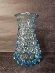 Vintage Empoli Spiky Hobnail Vase. Great blue color. Excellent cond
