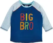 New Mud Pie Mud Pie Baby Boys BIG BRO Brother Sibling T-Shirt Blue Large 4T- 5T