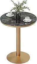 Marble High Top Table, Round Bar Height Table, Cocktail Bistro Table Pub Table for Parties, Living Room, Kitchen, Dining Room, Coffee Meeting Table Conference Table(Height 105cm/3.4ft)