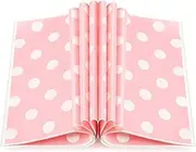 150 Pcs Wax Paper Sheets for Food White Dot Printed Bakery Tissue Greaseproof Disposable Wrapping Paper for Sandwich Fast Food Picnic Basket Liner Easter Birthday Baby Shower Party Supplies (Pink)