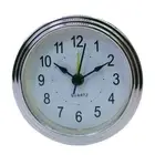 Silver Quartz Alarm Clock Head Gallows Inlay Clock Bedside Alarm Clock 78mm
