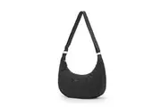 Tosca Everyday Nylon Hobo Shoulder Compact Crescent Purse Handbag Black