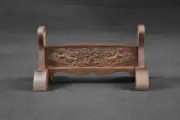 Wenge Japanese Samurai Sword Holder Stand Katana Tanto Rack Kyrin Carved 1 Tier