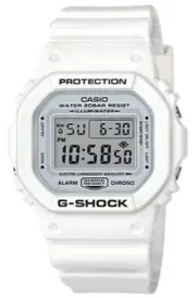 Casio DW5600MW-7 Men's G-Shock Classic White Digital Sports Watch