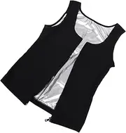 EXHUMKY Men's Workout Sauna Vest Compression -shirt Zipper Short Sleeve Abdominal Control Quick Dry for Running Gym
