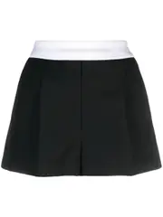 [Alexander Wang] 羊毛剪裁褶襉短褲