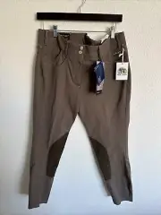 NEW Women's Size 34R ARIAT Brown Knee Patch Breeches