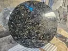 36" Round Tiger Eye Stone Console Bar Coffee Table Luxury Restaurant Desk Decors