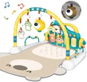 REMOKING Newborns Toys Baby Gym Play Mat,Tummy Time Mat W/Night Lights,Kick &...