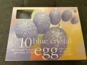 VINTAGE EASTER EGG FROSTED Blue Light set 10 Lights NIB