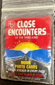 Topps Close Encounters Movie Photo Cards (1978); Extra Sticker in Every Pack; NM
