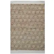 Handwoven Wool & Jute Rug-Luci 6335-Ivory/Natural