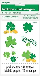 Saint Patrick's Day Shamrock Temporary Tattoos, 12ct