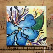 Maria Scalf 8x8 Canvas Floral Flower Flowers Garden Nature Modern Contemporary