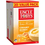 Uncle Tobys Oats Quick Sachets Family Pack Creamy Honey Porridge 700g