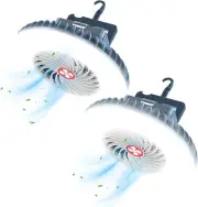 Portable Camping Fan with LED Lantern USB Rechargeable Waterproof Tent Fan with