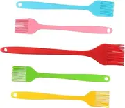 Zerodeko 5pcs Kitchen Silicone Oil Brush for Cooking Baking Grill Tools Easy to Use Heat Resistant Basting Brush Set