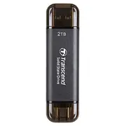 Transcend Portable SSD With Type-C and Type-A 2TB Black