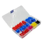 Set of 60 Rubber Silicone Rubber Assortment Set Conical Plugs for Craft Industry