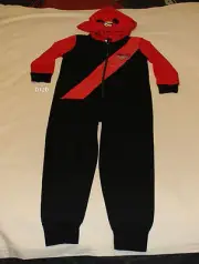 Essendon Bombers AFL Boys Toddler Mascot Printed Hooded Onepiece Pyjama Size 6