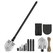 [EU Direct] Multifunction Fold Shovel Camping Shovels High Quality Aluminum Outdoor Survival Tools Dig Spade Hoe For Hik