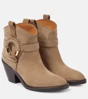 [See By Chloe] See By Chloé Hana suede ankle boots AU 5 beige