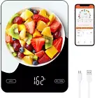 AMIR Digital Kitchen Scale Rechargeable, 10Kg/22Lb Digital Food Scales for We...