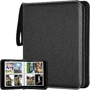 YULUOO 4 Pocket Trading Card Binder, 440 Double Sided Pockets PU Collection Binder, Premium PKMN Trading Card Holder, Card Folder for MTG, TCG, Sports Cards, Game Cards