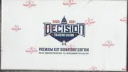 2020-21 DECISION PREMIUM CUT SIGNATURE ED POLITICAL TRADING CARD SEAL HOBBY BOX