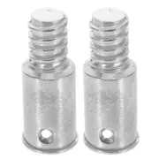 2 Pcs Threaded Connector Clothesline Stick Header Sleeve Broom Handle