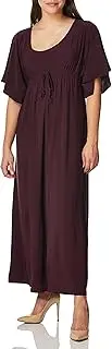 [Star Vixen] Women's Flutter-Sleeve Empire Maxi Dress