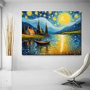 Handmate Oil PaintingCanvasWall Art DecorationAbstract Knife PaintingVan Gogh Landscape Pastoralfor Home Decor Rolled Frameless Unstretched Painting