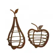 Set 2 Contemporary Apple & Pear 11cm, 23cm
