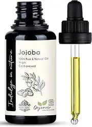 Aroma Tierra Jojoba Oil - 100% Pure Organic Cold Pressed Unrefined - For Hair Growth, Face, Skin, Beard - 30ml