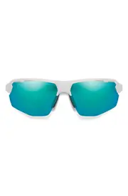 Smith Resolve Photochromic 70mm ChromaPop™ Oversize Shield Sunglasses in White /Opal Mirror at Nordstrom One Size White/Opal Mirror