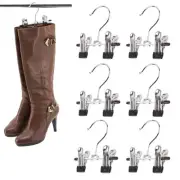 Double Adjustable Clips Boots Hangers,Space Saving Boots Socks Bags Hanging C...