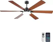 72" Ceiling Fans with Lights, Smart App or remote control low Profile Fandelier