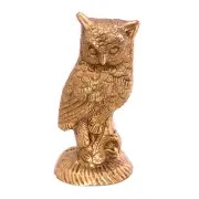 KRAFTSKALA Premium Brass Owl Bird Figurines for Home Decor, 4.5 Inch, 1.2 LB