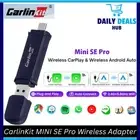 CarlinKit MINI Wireless CarPlay Plug &Play Adapter WiFi Wired to Wireless Dongle